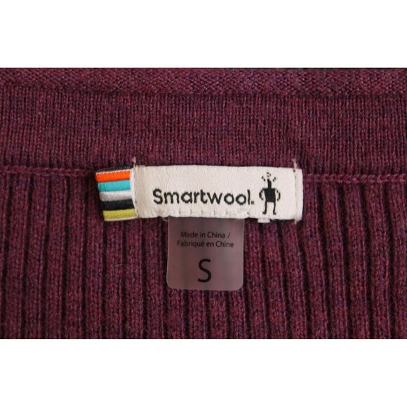Smartwool Women's Sangria Colorblock Ribbed Merino Wool Crewneck Sweater Sz S - Picture 7 of 11
